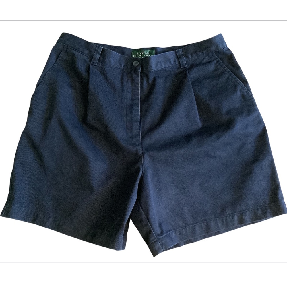 Lauren Ralph Lauren Navy Blue Pleated Shorts Women’s Size 14P